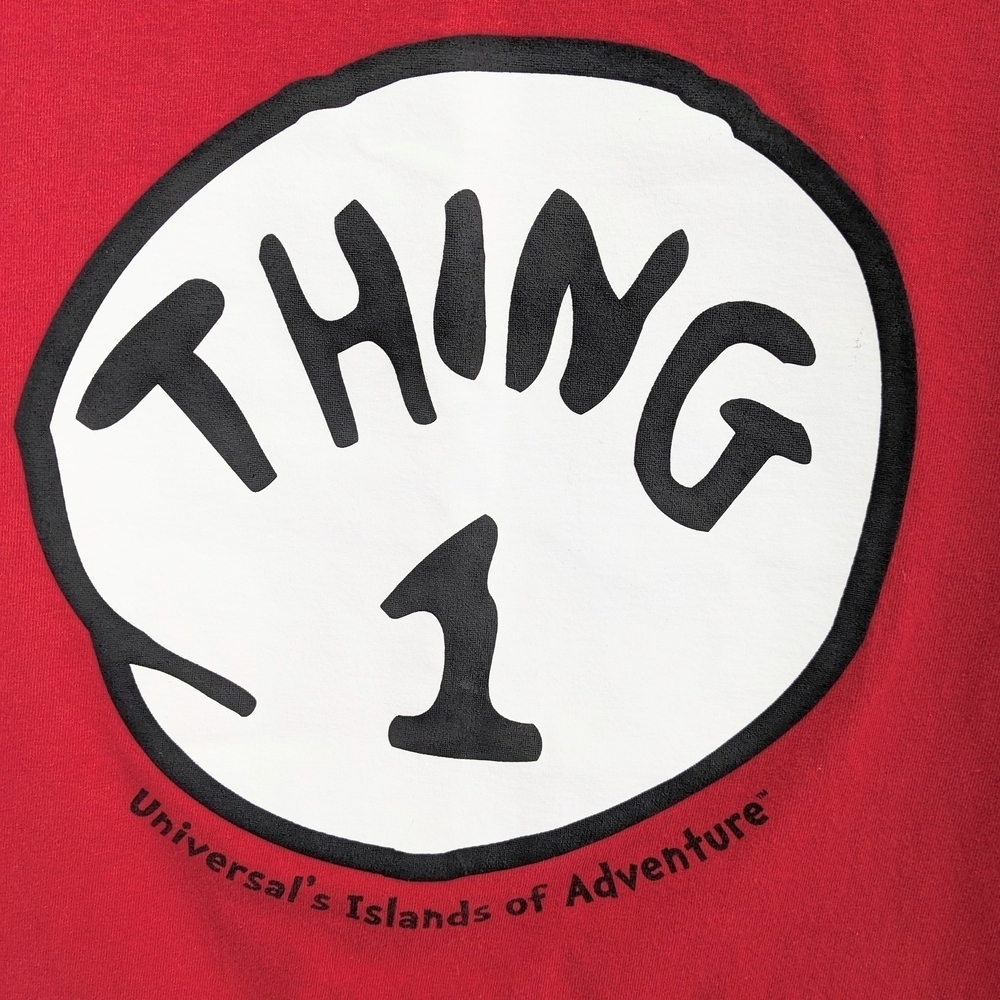 Red Universal Studios "Thing 1" Adult T-Shirt - Picture 3 of 4
